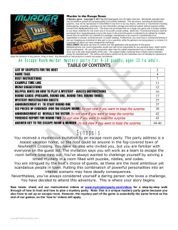 Synopsis - My Mystery Party