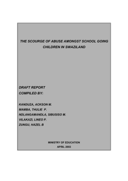 THE SCOURGE OF ABUSE AMONGST SCHOOL GOING