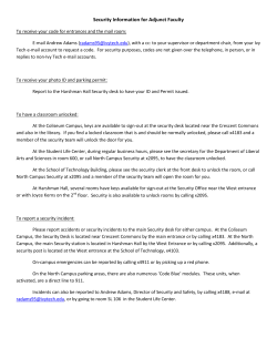 Information for adjunct (part-time) faculty