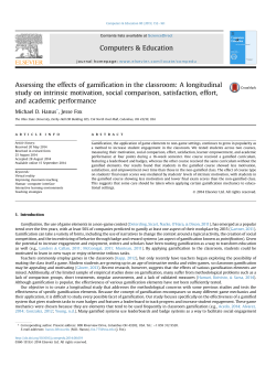 Assessing the effects of gamification in the classroom: A longitudinal