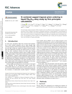 Si-centered capped trigonal prism ordering in