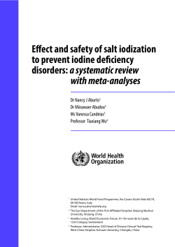 Effect and safety of salt iodization to prevent iodine deficiency
