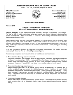 Informational Press Release Healthy Hearts Feb