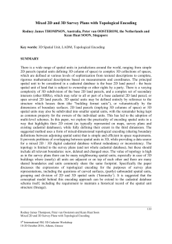 Mixed 2D and 3D Survey Plans with Topological Encoding