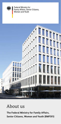 About us - Bundesministerium f&uuml;r Familie, Senioren, Frauen und