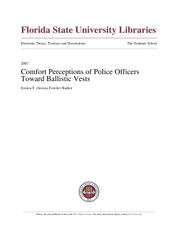 Comfort Perceptions of Police Officers Toward Ballistic