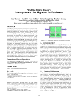 "Cut me some slack": latency-aware live migration for databases
