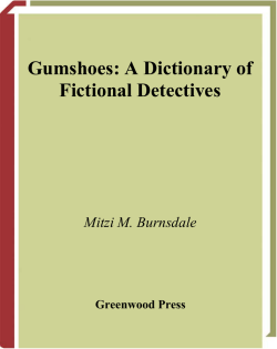 Gumshoes : A Dictionary of Fictional Detectives