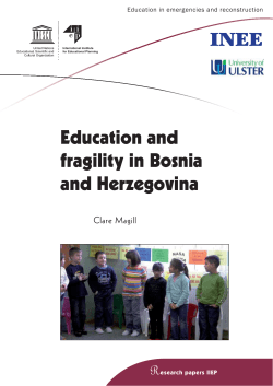 Education and fragility in Bosnia and Herzegovina