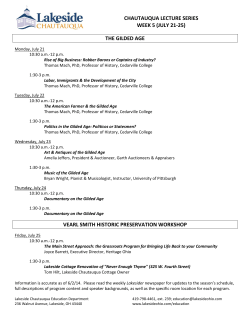 chautauqua lecture series week 5 (july 21