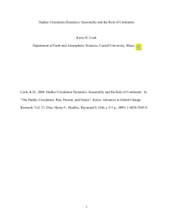 Cook, K.H., 2004 - Cornell geology