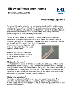 Elbow stiffness after trauma
