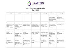 500 Calorie Breakfast Menu July 2016