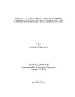 Using An Elevation Gradient As A Surrogate For Climate Warming