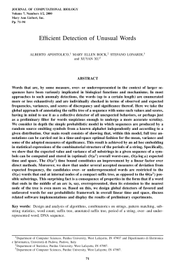 Efficient Detection of Unusual Words