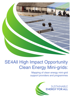 Mapping of clean energy mini-grid support providers and programmes