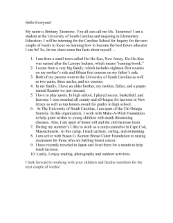 Hello Everyone! My name is Brittany Tarantino. You all can call me