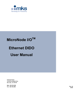 Micronode&trade; Ethernet DIDO manual