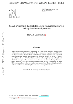 Search in leptonic channels for heavy