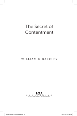 Barcley_Secret of Contentment.indd