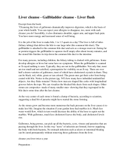 Liver cleanse Gallbladder cleanse Liver flush