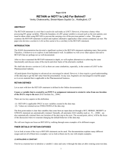 RETAIN or NOT? Is LAG Far Behind?