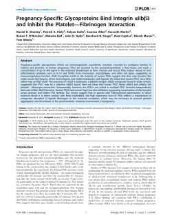 Pregnancy-Specific Glycoproteins Bind Integrin aIIbb3 and