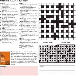 Crossword 15,507 Set by Goliath