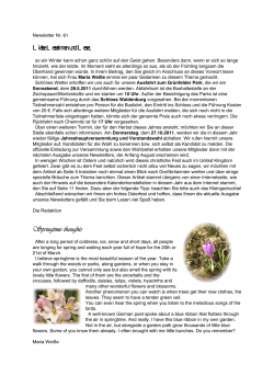 Springtime thoughts - Deutsch-Britische Gesellschaft Chemnitz