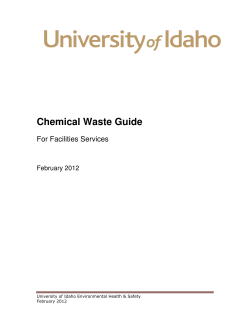 Chemical Waste Guide - University of Idaho