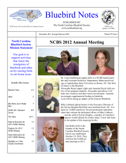 February - North Carolina Bluebird Society