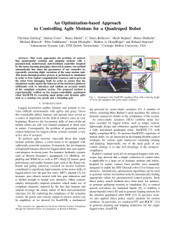An Optimization-based Approach to Controlling - ETH E