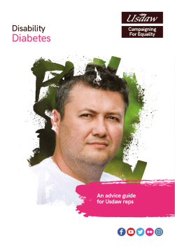 Disability - Diabetes - An advice guide for Usdaw reps