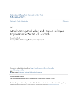 Moral Status, Moral Value, and Human Embryos