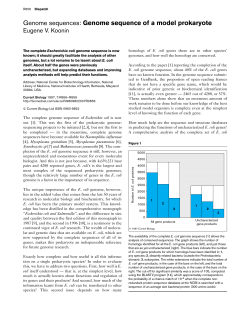 Genome sequence of a model prokaryote