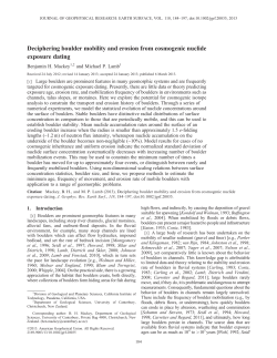 Deciphering boulder mobility and erosion from cosmogenic nuclide