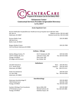 Kalamazoo Center Contractual Services Provider