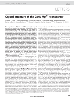 Crystal structure of the CorA Mg2+ transporter