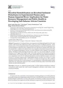 Microbial Remobilisation on Riverbed Sediment Disturbance in