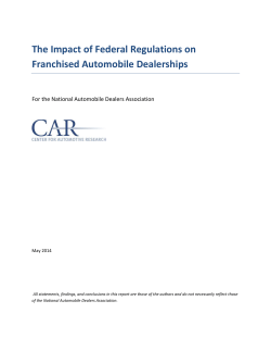 The Impact of Federal Regulations on Franchised Automobile