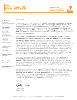 Dear Friend, I am thrilled to invite you to join me for Planned