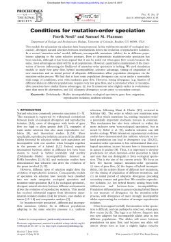 Conditions for mutation