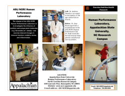 Appalachian State University Human Performance Laboratory