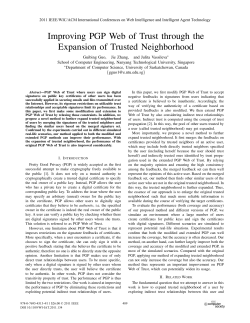 Improving PGP Web of Trust through the Expansion of