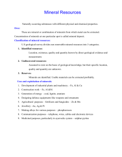 Mineral Resources - IDC Technologies