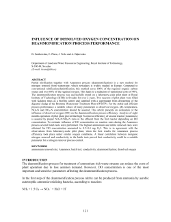 INFLUENCE OF DISSOLVED OXYGEN CONCENTRATION ON