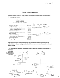 Variable Costing