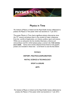 Physics in Time - The Institute of Physics in Ireland