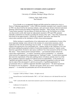the munificent conservation easement