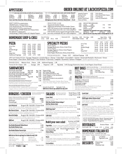 Menu - LaCoco`s Pizza
